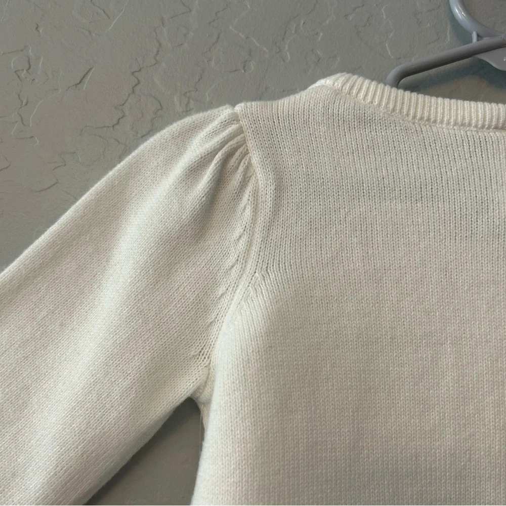 Gymboree white button front cardigan with watermelon embroidery 18-24 months